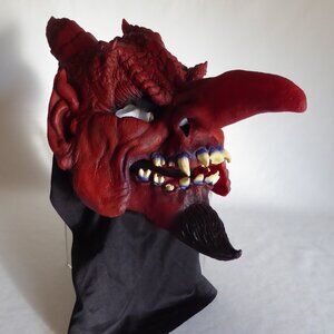 NWT VINTAGE 1996 PAPER MAGIC HALLOWEEN COSTUME DEVIL SATAN ADULT MASK NEW